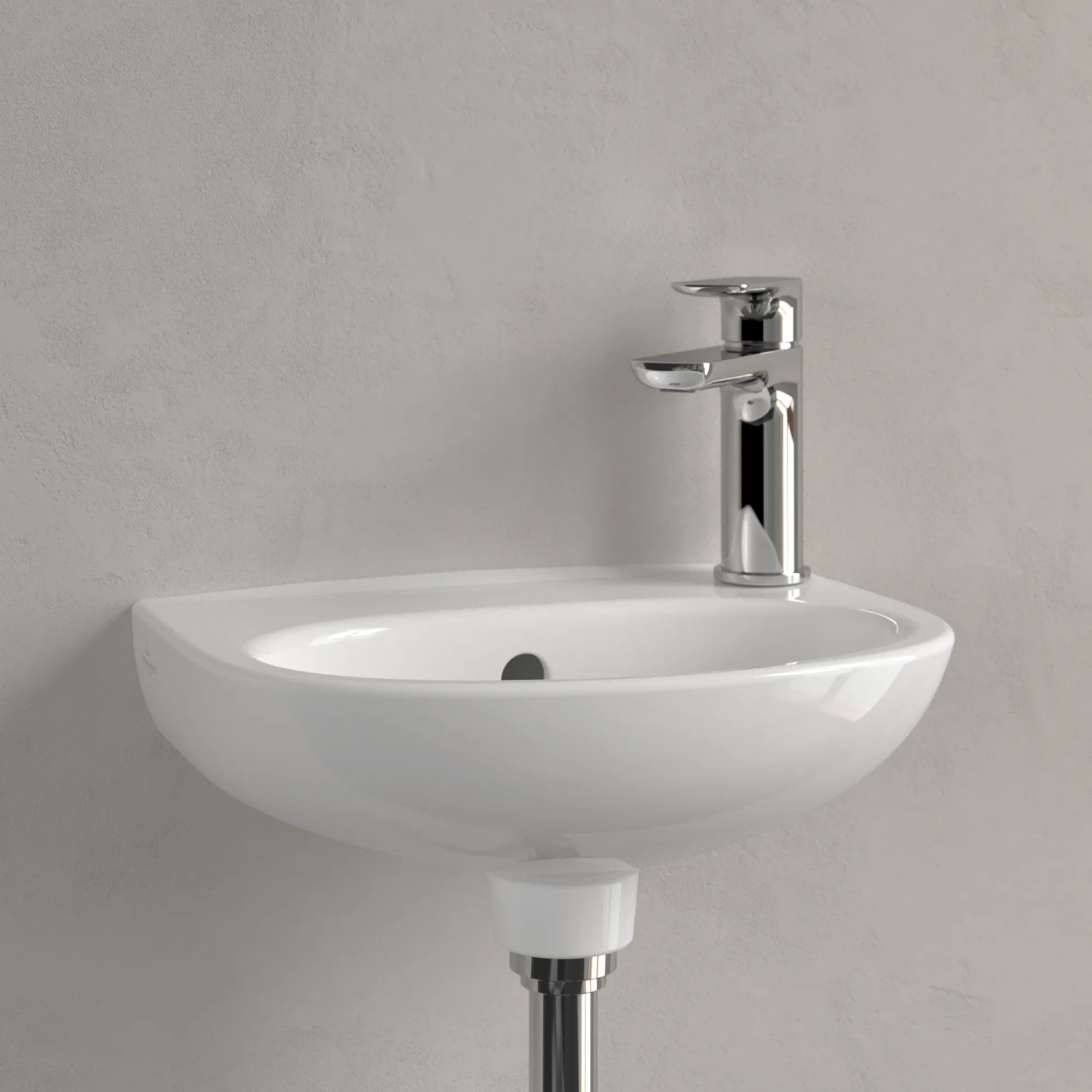 Villeroy & Boch Handwaschbecken „O.novo“ 275 × 360 × 145 mm, vorgestochene Hahnlochbohrung, für Becken mittig, Hahnlochposition seitlich in Weiß Alpin Villeroy & Boch Handwaschbecken „O.novo“ 275 × 360 × 145 mm, vorgestochene Hahnlochbohrung, für Becken mittig, Hahnlochposition seitlich in Weiß Alpin