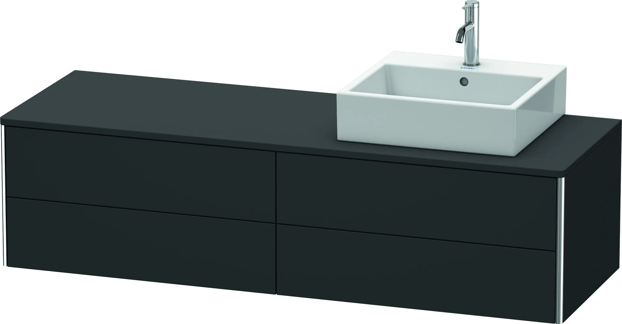 Duravit Waschtischunterschrank wandhängend „XSquare“ 160 × 40 × 54,8 cm Graphit Supermatt Duravit Waschtischunterschrank wandhängend „XSquare“ 160 × 40 × 54,8 cm Graphit Supermatt