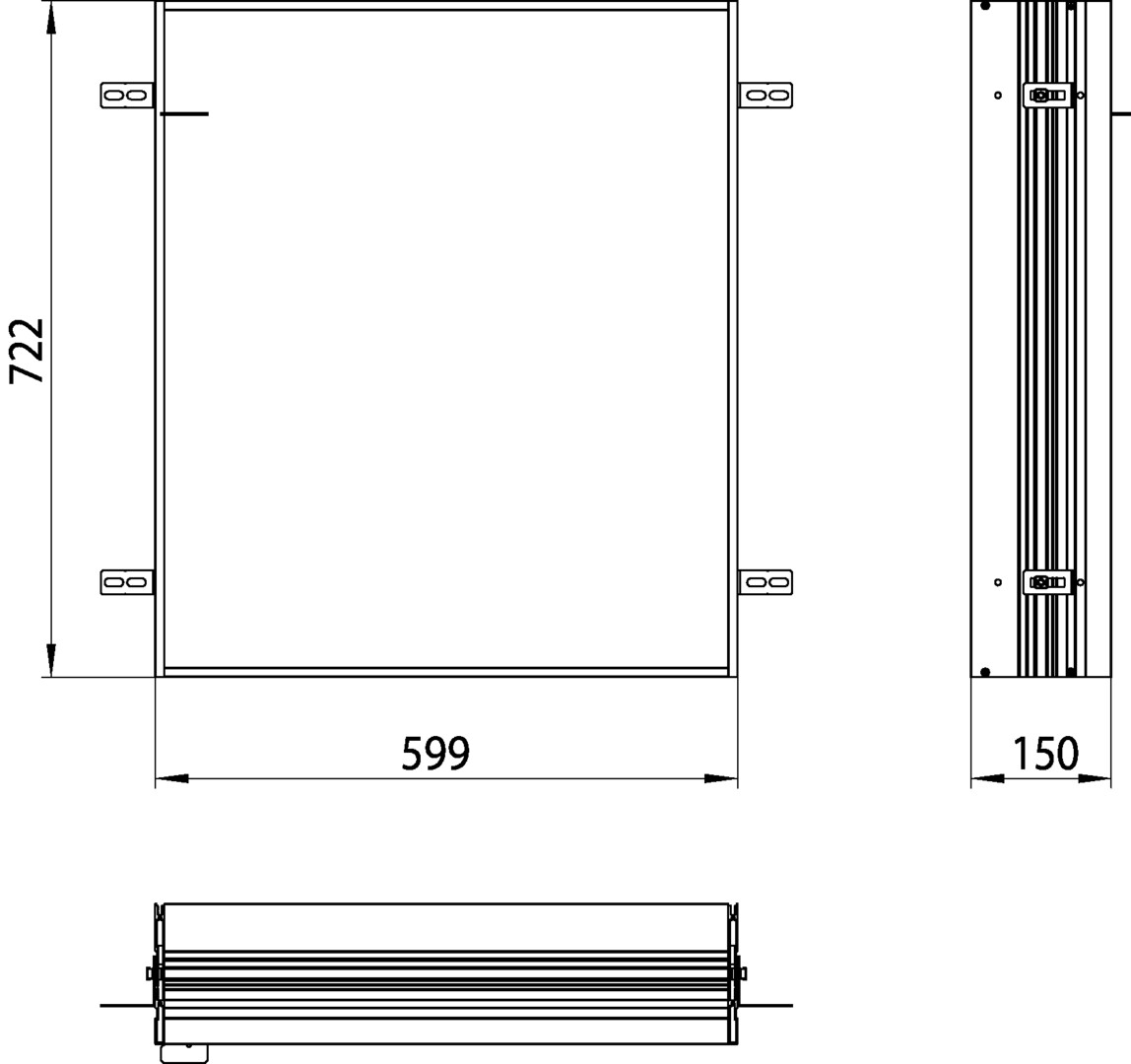 emco Einbaurahmen für Spiegelschrank „prime 2“ 59,9 × 72,2 × 15 cm