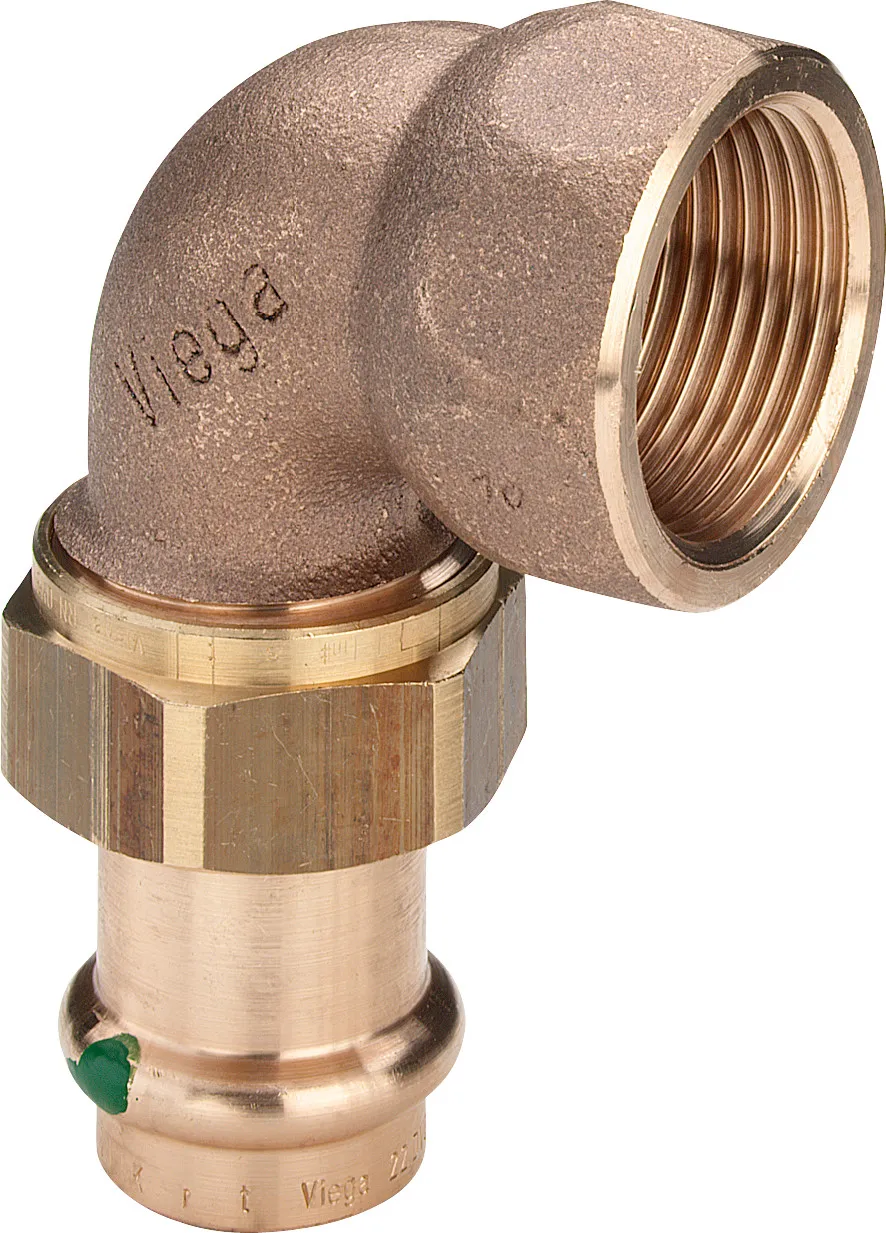 „Profipress“ 90°-Übergangsverschraubung mit 1 Muffe auf Innengewinde 18 mm × 1/2″ „Profipress“ 90°-Übergangsverschraubung mit 1 Muffe auf Innengewinde 18 mm × 1/2″
