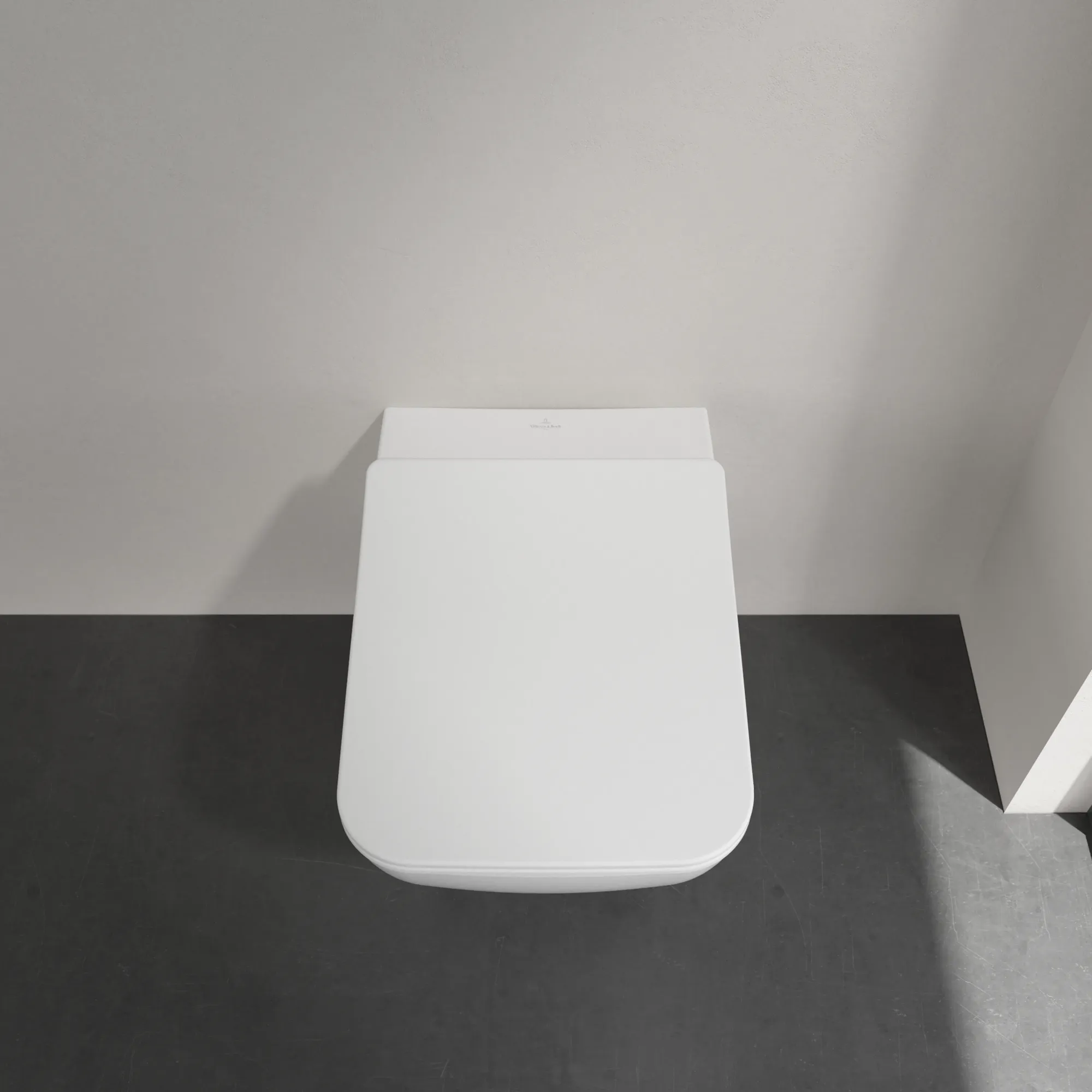 Wand-Tiefspül-WC Combi-Pack DirectFlush „Collaro“ mit SlimSeat 37,5 × 34 × 56 cm in Weiß Alpin, ohne Spülrand, Quick Release, Soft Closing