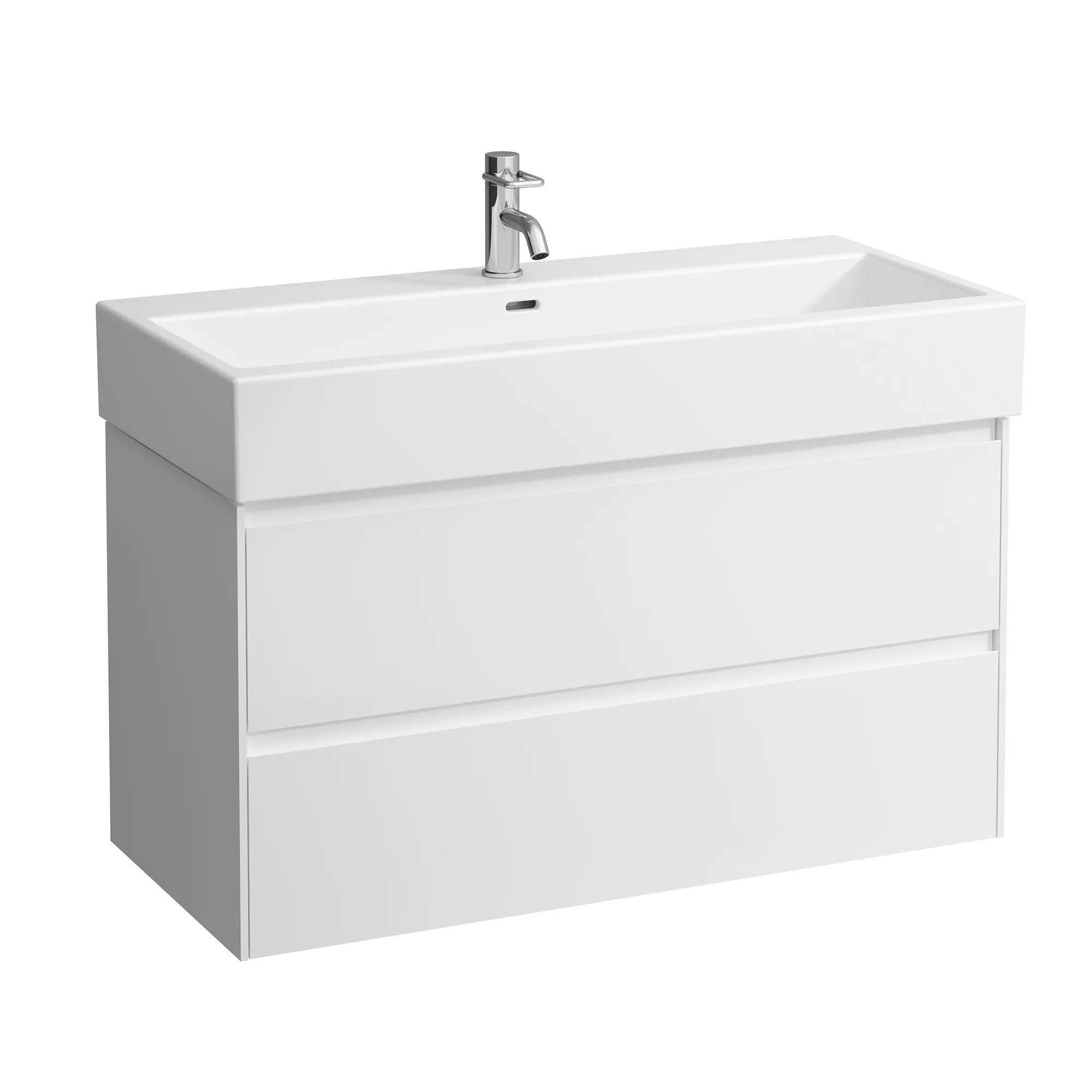 Laufen Waschtischunterbau LANI 442x984x515 mit 2 Schubladen, weiß matt Laufen Waschtischunterbau LANI 442x984x515 mit 2 Schubladen, weiß matt