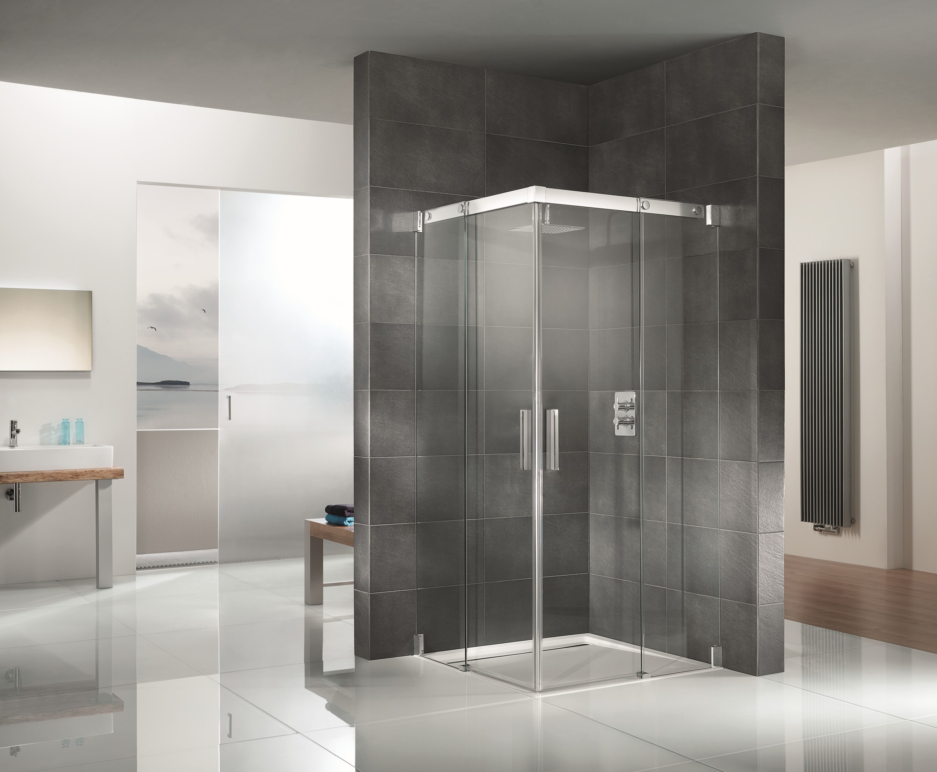 HSK Eckeinstieg Schiebetür 4-teilig „K2“ Glas Klar hell HSK Eckeinstieg Schiebetür 4-teilig „K2“ Glas Klar hell