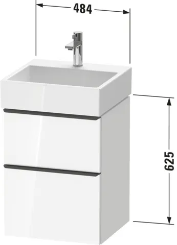 Duravit Waschtischunterschrank wandhängend „D-Neo“ 48,4 × 62,5 × 44,2 cm in Eiche Schwarz Duravit Waschtischunterschrank wandhängend „D-Neo“ 48,4 × 62,5 × 44,2 cm in Eiche Schwarz