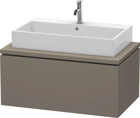 Duravit Waschtischunterschrank wandhängend „L-Cube“ 92 × 40 × 54,7 cm Flannel Grey Seidenmatt
