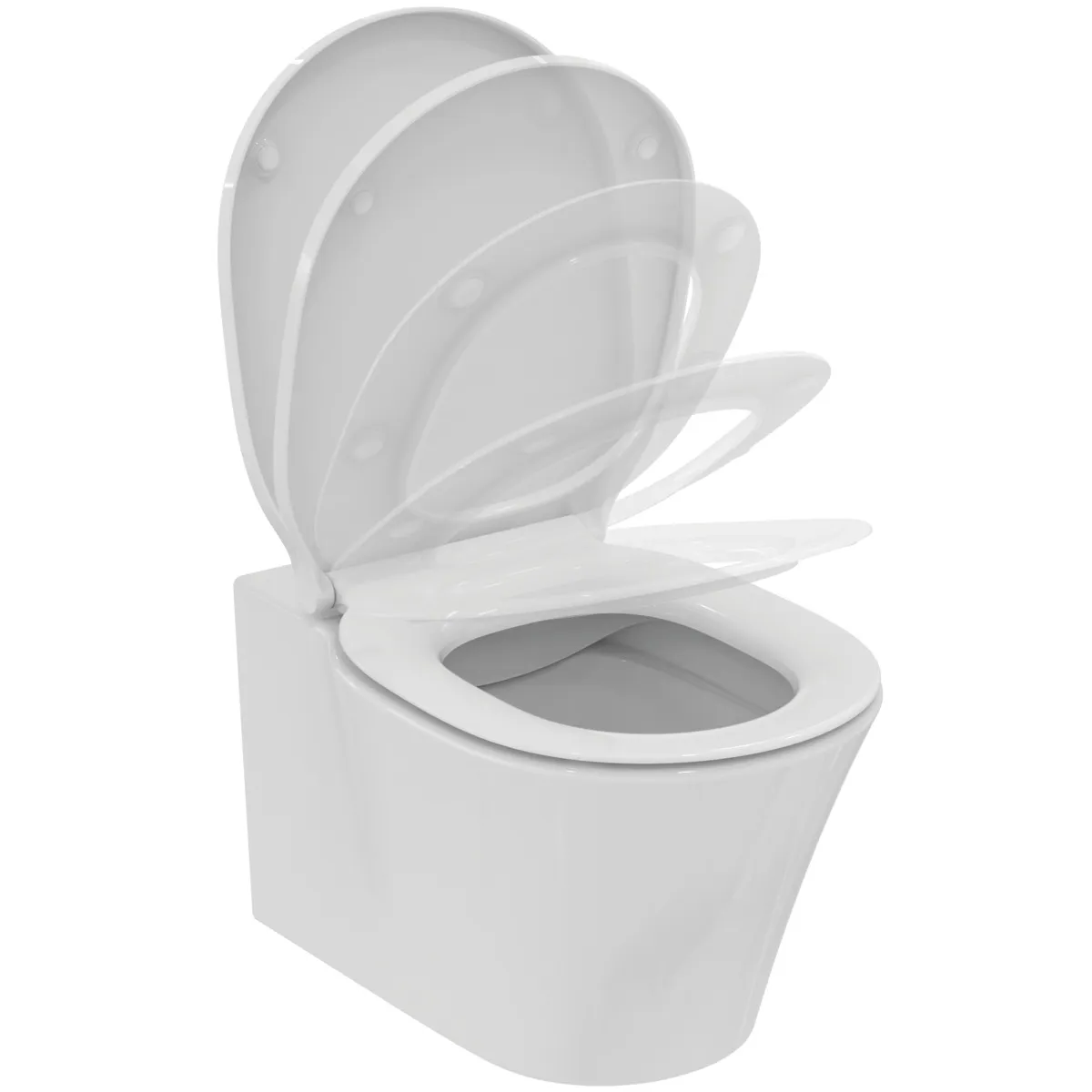 Wand-WC-Kombipaket Connect Air Randlos mit WC-Sitz Softclosing 365x540mm Weiß