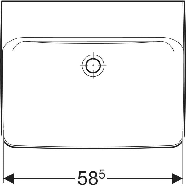 Aufsatzwaschtisch „Renova Plan“, rechteckig 60 × 48 cm in weiß alpin Aufsatzwaschtisch „Renova Plan“, rechteckig 60 × 48 cm in weiß alpin
