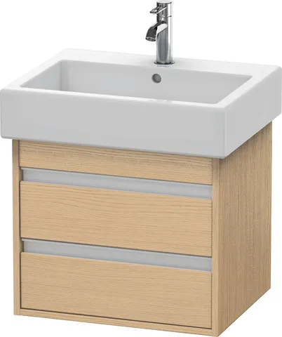 Duravit Waschtischunterschrank wandhängend „Ketho“ 55 × 48 × 44 cm Eiche Natur Duravit Waschtischunterschrank wandhängend „Ketho“ 55 × 48 × 44 cm Eiche Natur