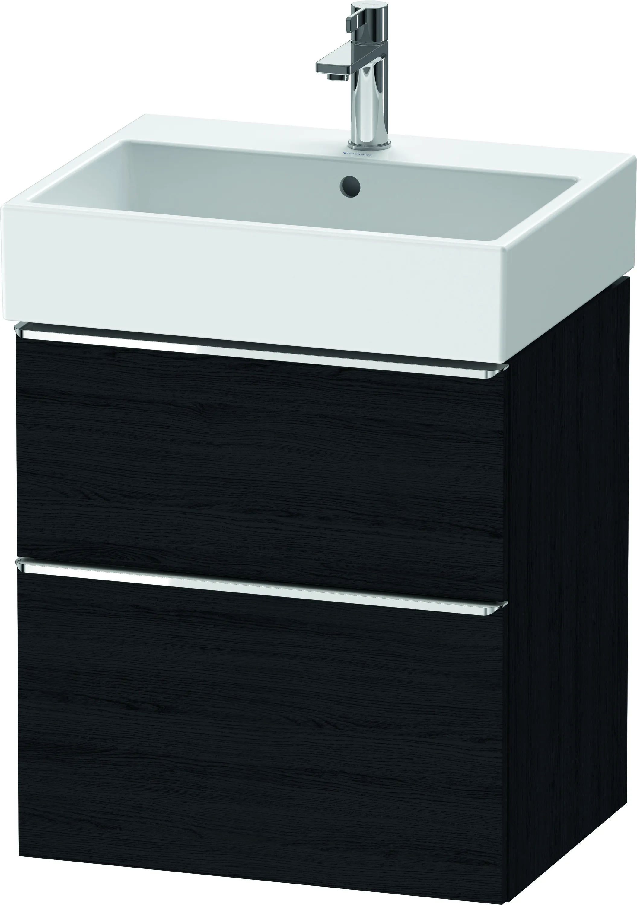 Duravit Waschtischunterschrank wandhängend „D-Neo“ 58,4 × 62,5 × 44,2 cm Eiche Schwarz