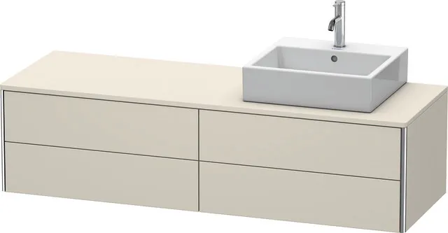 Duravit Waschtischunterschrank wandhängend „XSquare“ 160 × 40 × 54,8 cm Taupe Matt Duravit Waschtischunterschrank wandhängend „XSquare“ 160 × 40 × 54,8 cm Taupe Matt