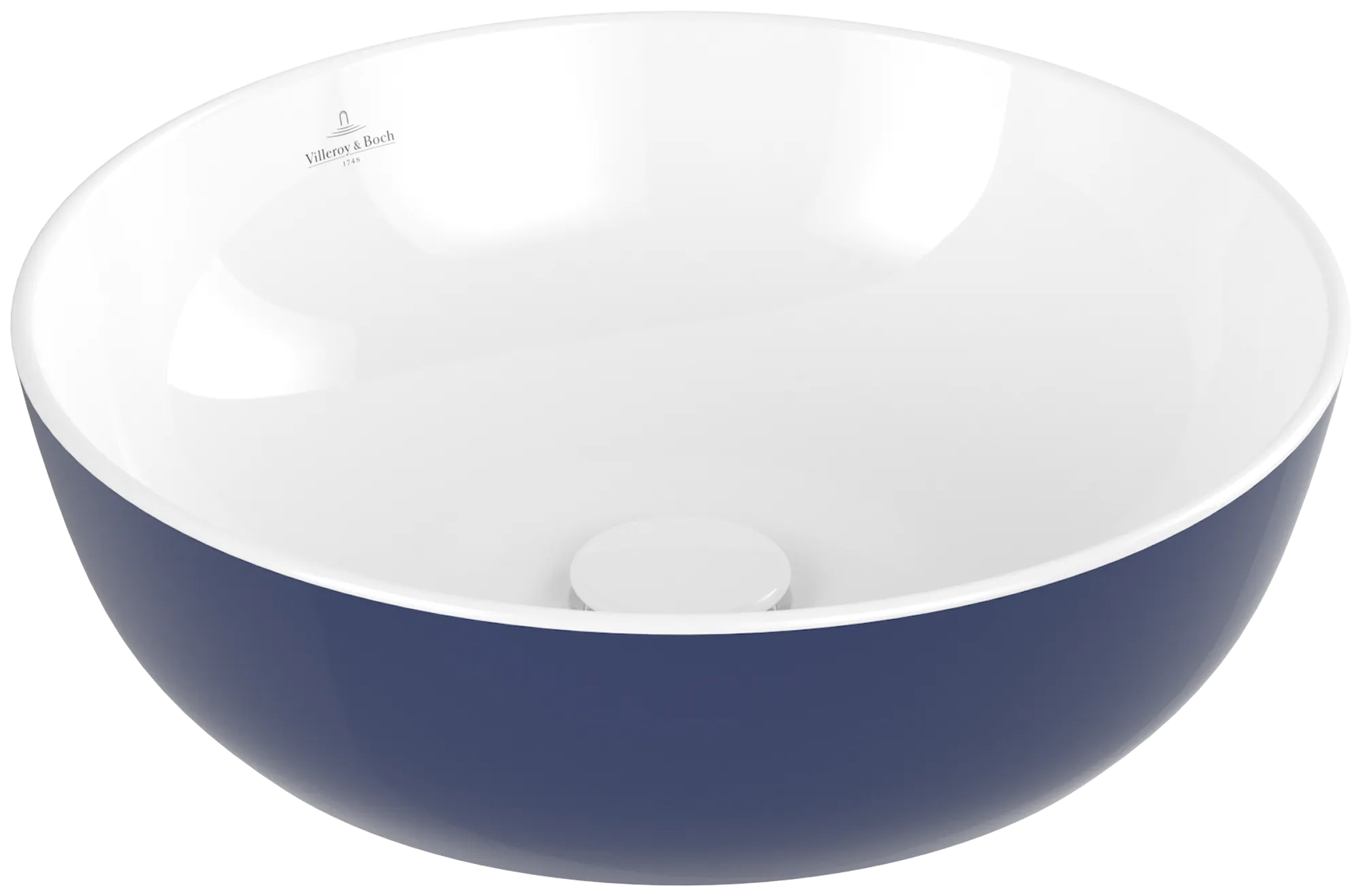 Villeroy & Boch Aufsatzwaschtisch aus TitanCeram „Artis“ ⌀ 430 mm in Deep Ocean Villeroy & Boch Aufsatzwaschtisch aus TitanCeram „Artis“ ⌀ 430 mm in Deep Ocean