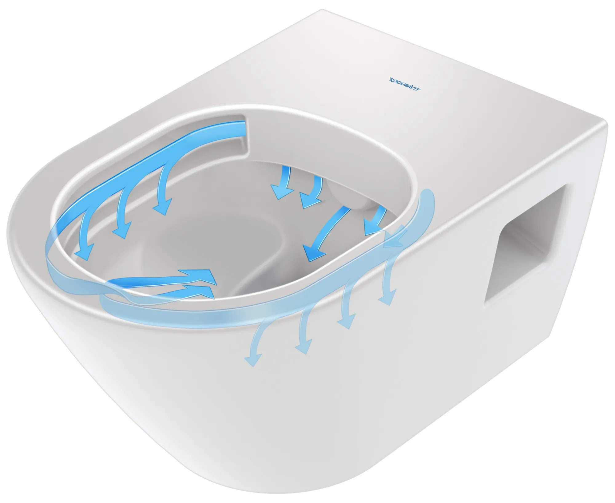 Wand-Tiefspül-WC „D-Neo“ 37 × 40 × 54 cm in Weiß Hochglanz, Befestigung sichtbar, ohne Spülrand Wand-Tiefspül-WC „D-Neo“ 37 × 40 × 54 cm in Weiß Hochglanz, Befestigung sichtbar, ohne Spülrand