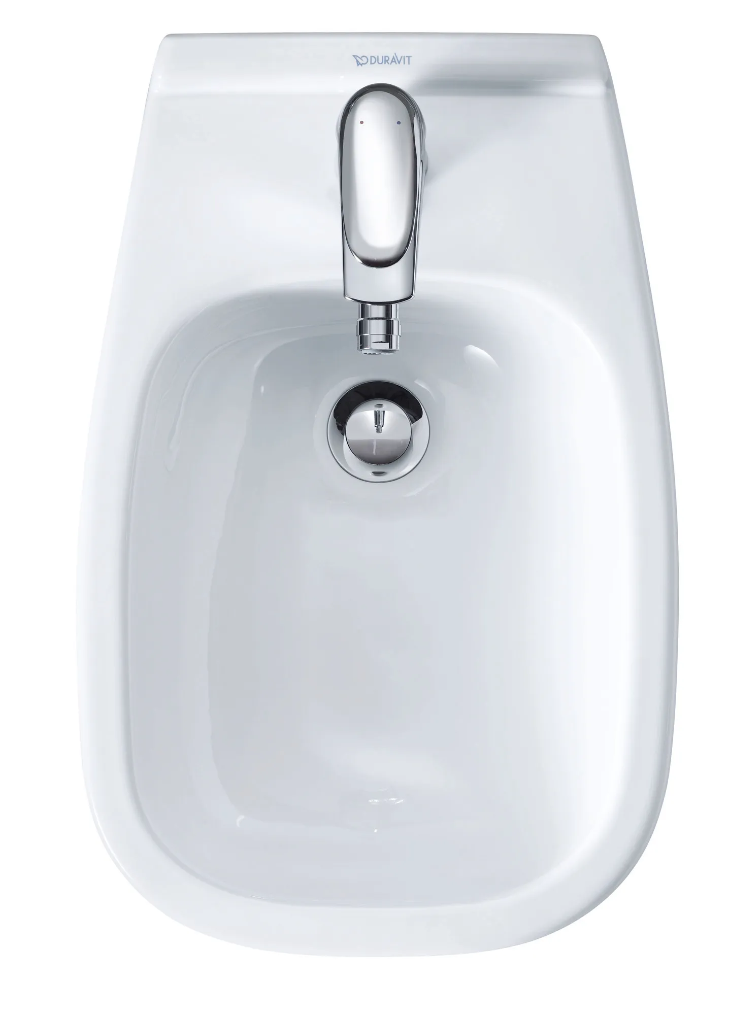 Duravit Wand-Bidet „D-Code“, Befestigung sichtbar, mit Hahnlochbank 54,5 × 35,5 × 54,5 × 35 cm