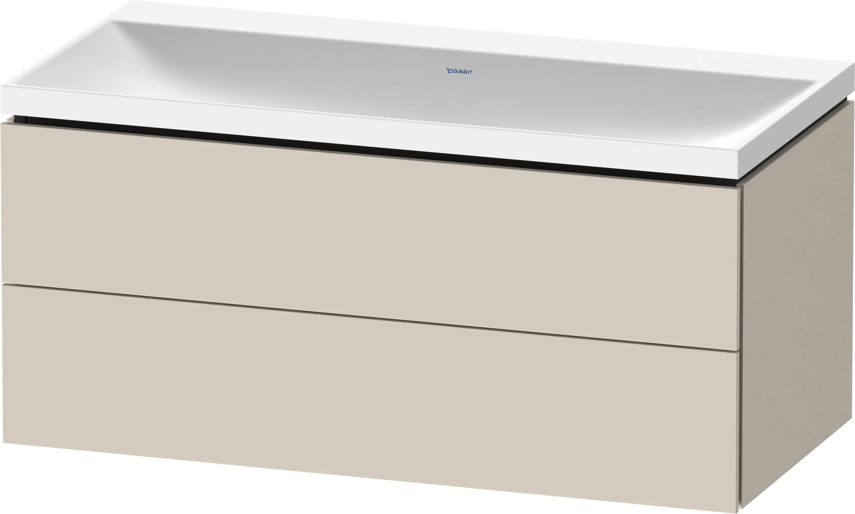 Duravit Möbelset c-shaped Set wandhängend wandhängend „L-Cube“ 100 × 48 × 48 cm Taupe Supermatt