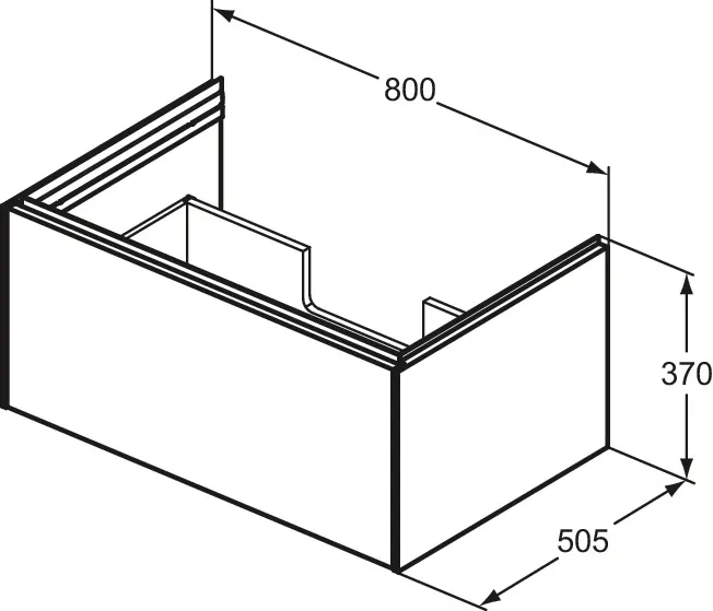 Ideal Standard Möbelwaschtischunterschrank Conca 1 Auszug Weiß