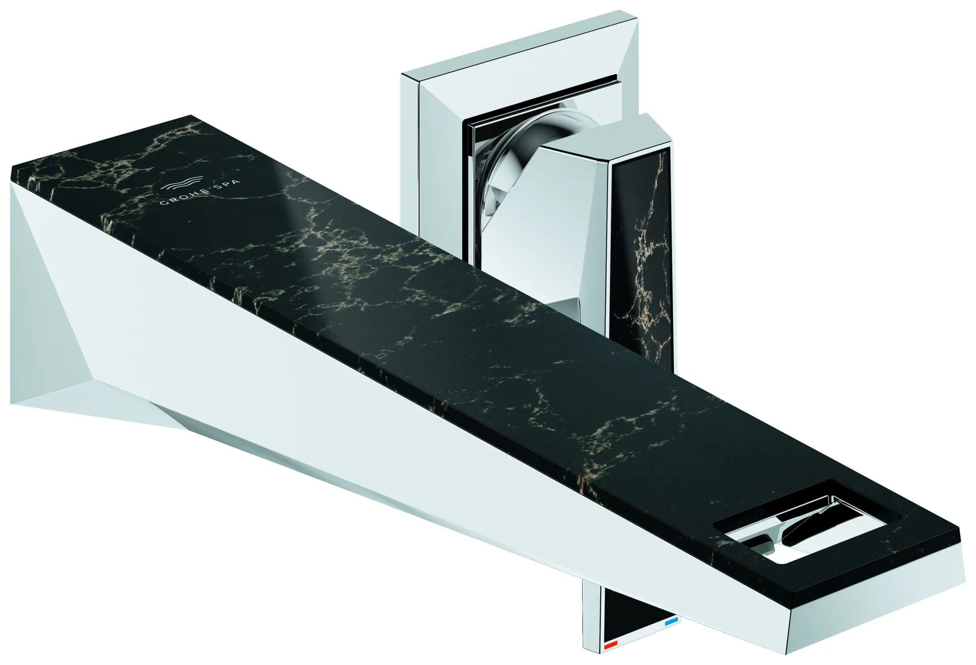 Grohe Allure Brilliant Private Collection 2-Loch-Waschtischbatterie Wandmontage Hebel in Vanilla Noir Ceasarstone chrom Grohe Allure Brilliant Private Collection 2-Loch-Waschtischbatterie Wandmontage Hebel in Vanilla Noir Ceasarstone chrom