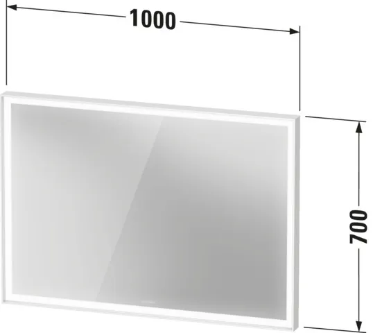 Duravit Spiegel „L-Cube“ 100 × 70 cm Duravit Spiegel „L-Cube“ 100 × 70 cm