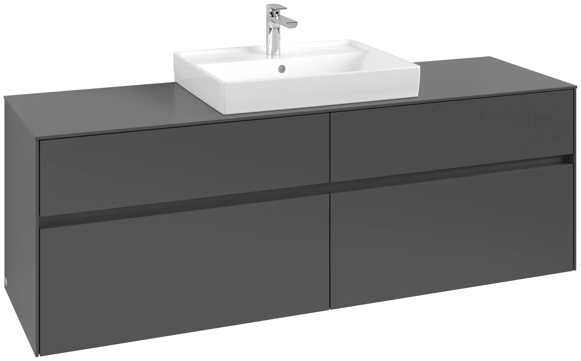 Villeroy & Boch Collaro Waschbeckenunterschrank C02500, 1600 x 548 x 500 mm, Graphite