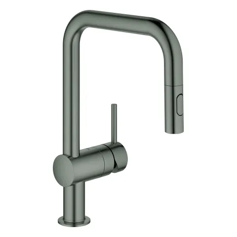 Grohe Minta Einhand-Spültischbatterie, U-Auslauf, Einlochmontage, hard graphite gebürstet Grohe Minta Einhand-Spültischbatterie, U-Auslauf, Einlochmontage, hard graphite gebürstet