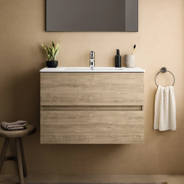 Ideal Standard Waschtischunterschrank „Eurovit+“ 80 × 55 × 44 cm Hamilton Eiche Ideal Standard Waschtischunterschrank „Eurovit+“ 80 × 55 × 44 cm Hamilton Eiche