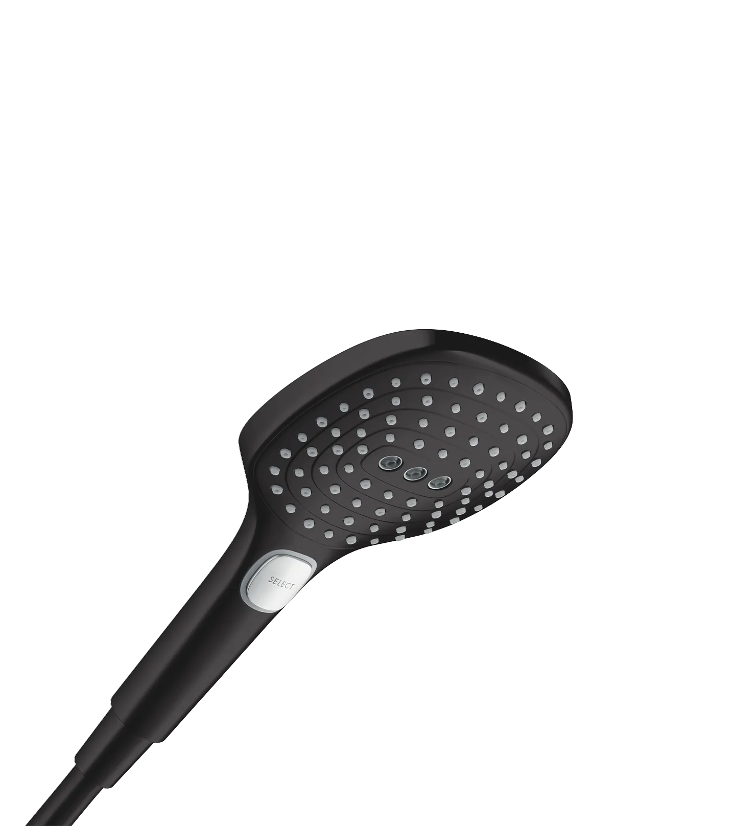 Hansgrohe Handbrause Raindance Select E 120, 3jet EcoSmart+, mattschwarz, 120 mm Durchmesser, max. Durchfluss 6 l/min, für Durchlauferhitzer geeignet