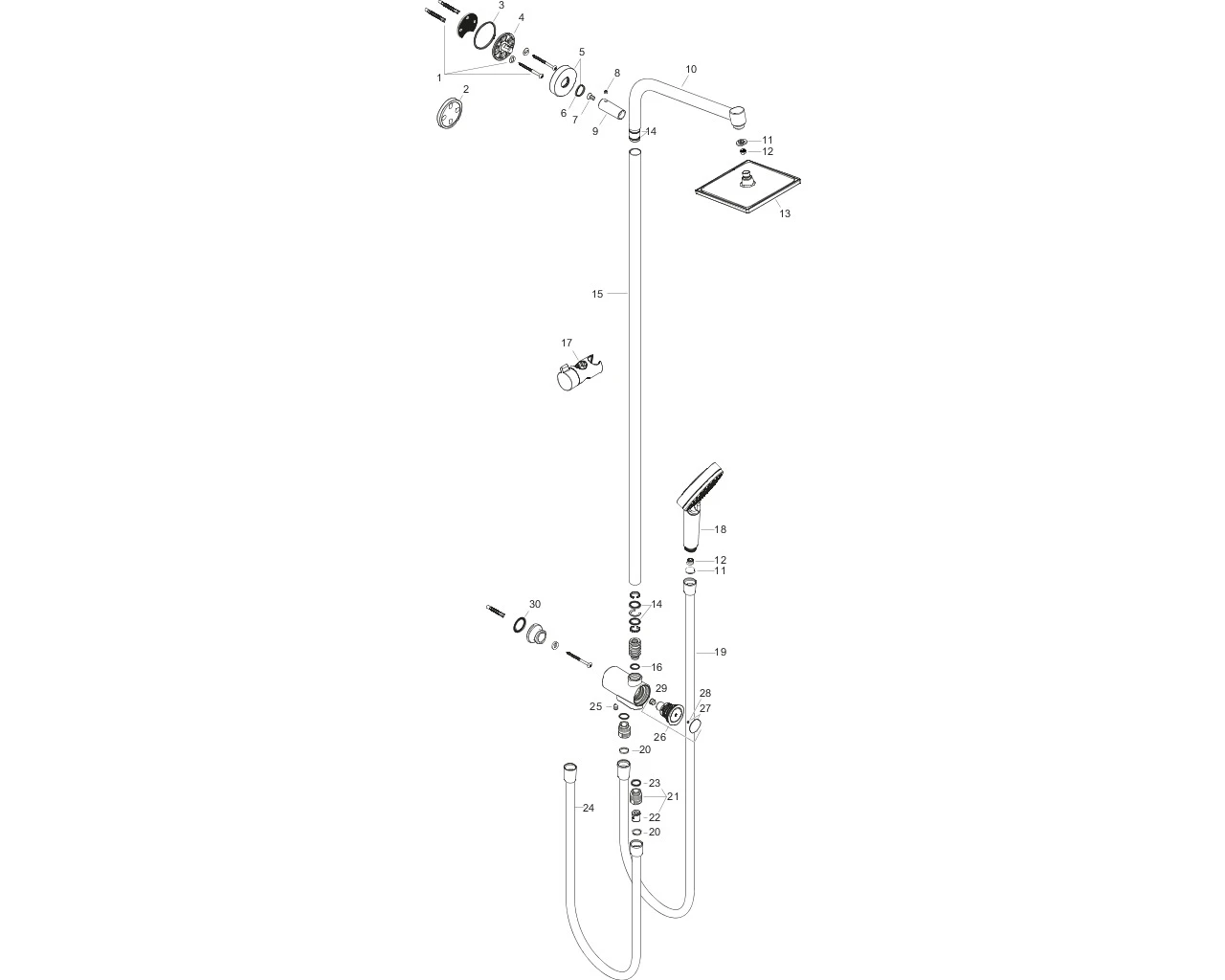 Showerpipe Crometta E 240 Reno EcoSmart chrom