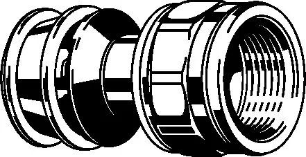 Viega „Raxofix“ Übergangsstück mit 1 Muffe und Innengewinde 40 mm × 1 1/2″