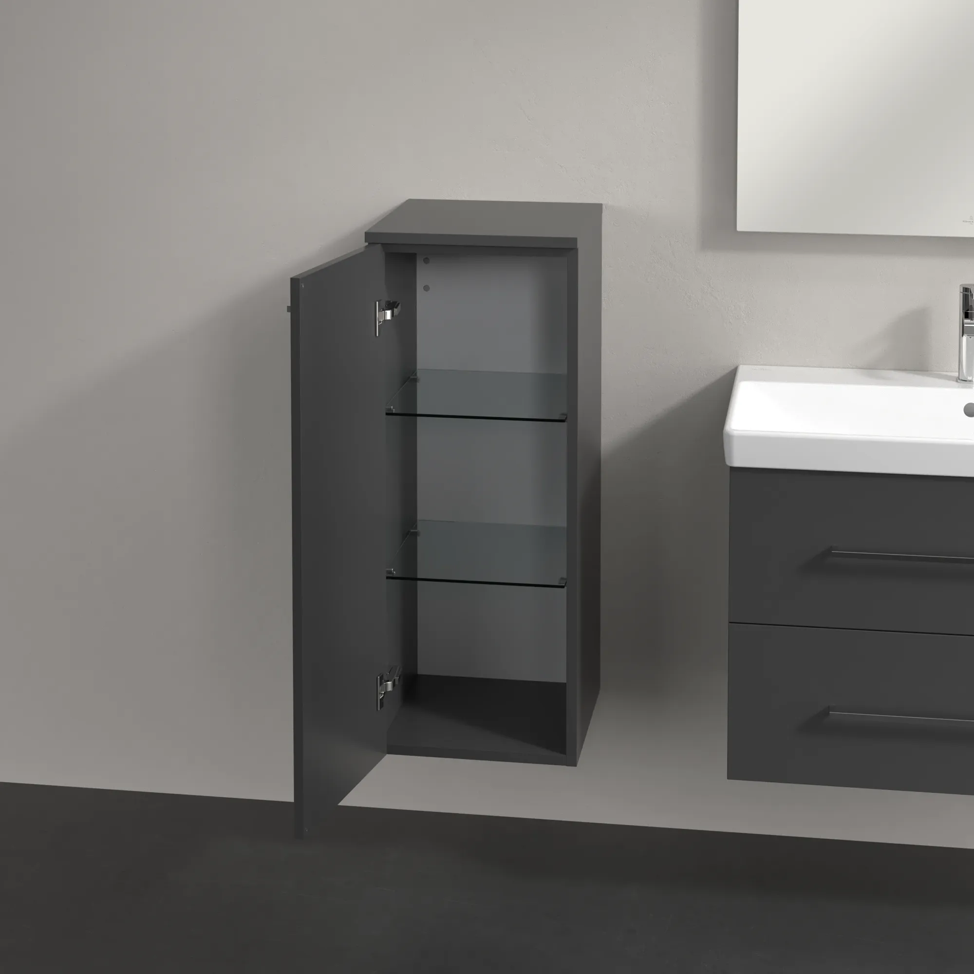 Villeroy & Boch Avento Seitenschrank A89500 350x890x405mm Graphite