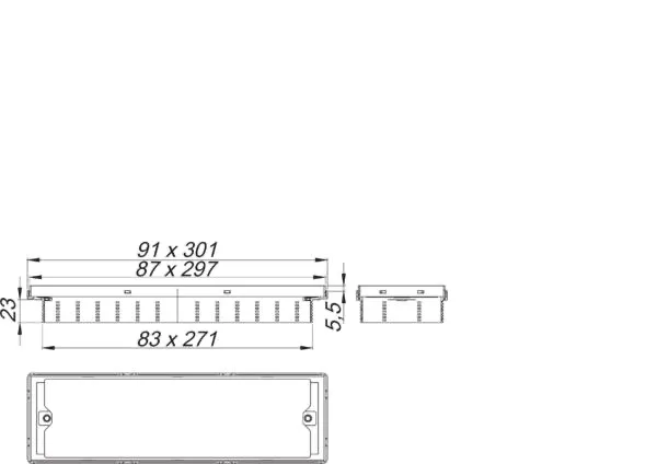 Duschrinne CeraFrame Connect, rotgold matt, 300 x 90 mm