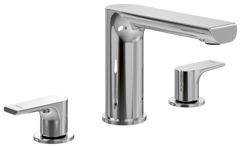 Villeroy & Boch Liberty Dreiloch-Waschtischarmatur TVW107007000, Chrom
