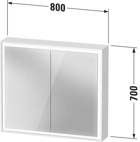 Duravit Spiegelschrank Version: Sensor „L-Cube“ 80 × 70 × 15,5 cm Duravit Spiegelschrank Version: Sensor „L-Cube“ 80 × 70 × 15,5 cm