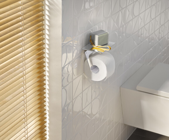 Toilettenpapierhalter mit Ablage „art“ 10,5 × 11,1 cm 