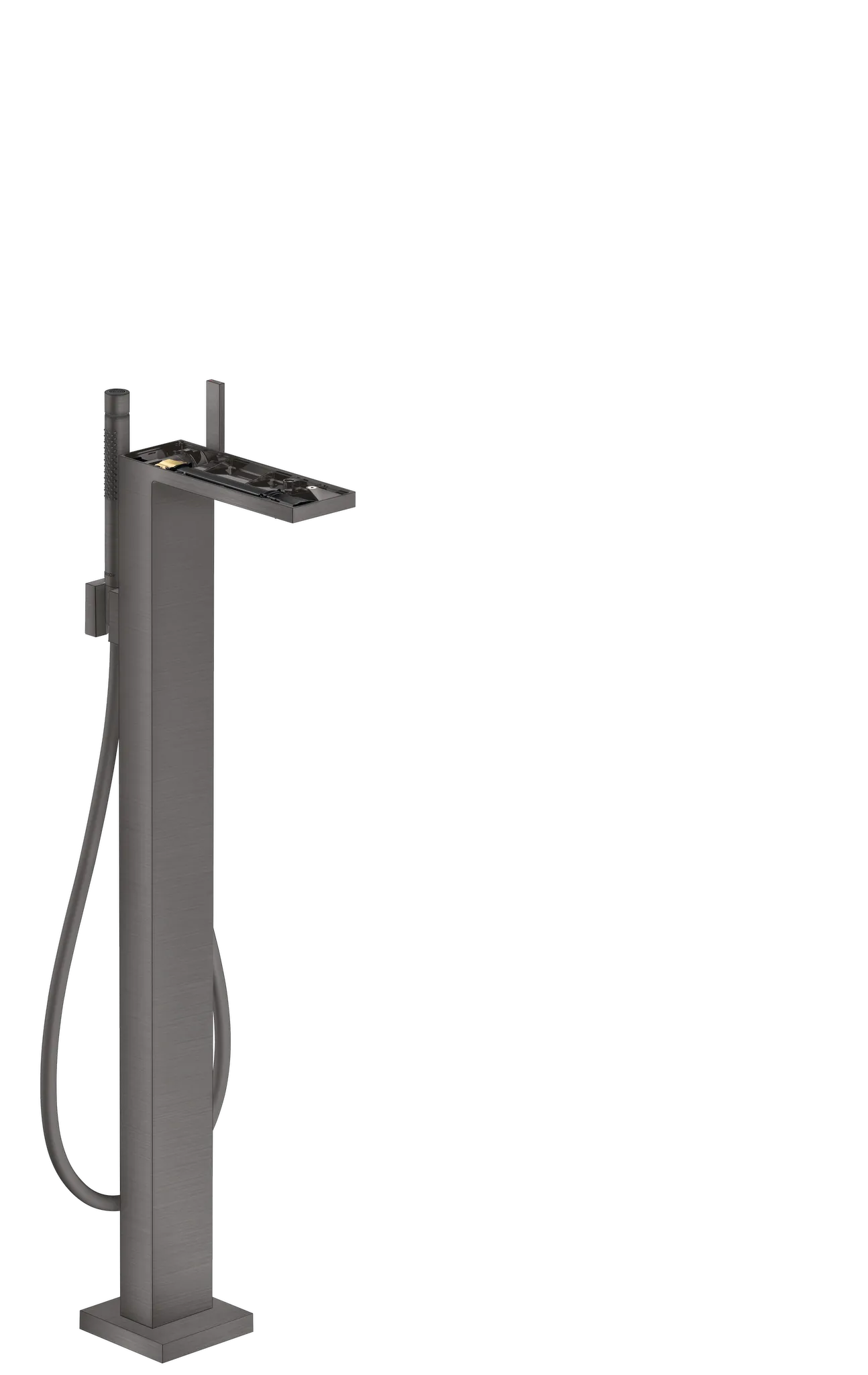 Hansgrohe AXOR MyEdition Einhebel-Wannenmischer bodenstehend, Brushed Black Chrome, Ausladung 196 mm