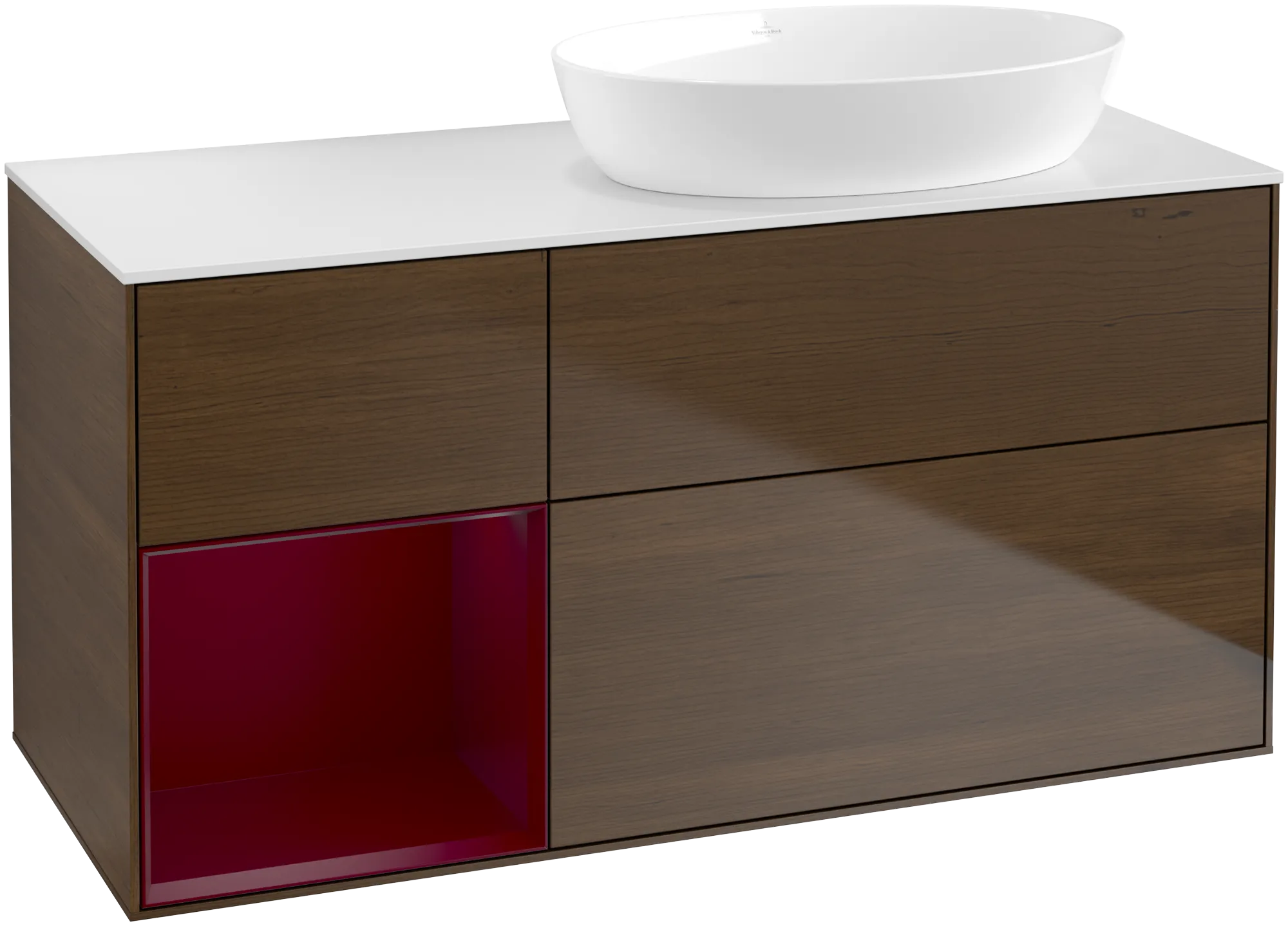 Villeroy & Boch Waschbeckenunterschrank Finion FA4, 1200x603x501mm, mit Beleuchtung, 3 Auszüge
