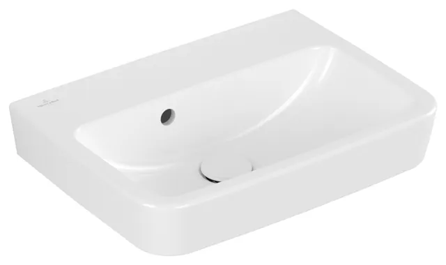 Villeroy & Boch Handwaschbecken „O.novo“ 500 × 370 × 160 mm, für Becken mittig, ohne Hahnlochbohrung in Weiß Alpin Villeroy & Boch Handwaschbecken „O.novo“ 500 × 370 × 160 mm, für Becken mittig, ohne Hahnlochbohrung in Weiß Alpin
