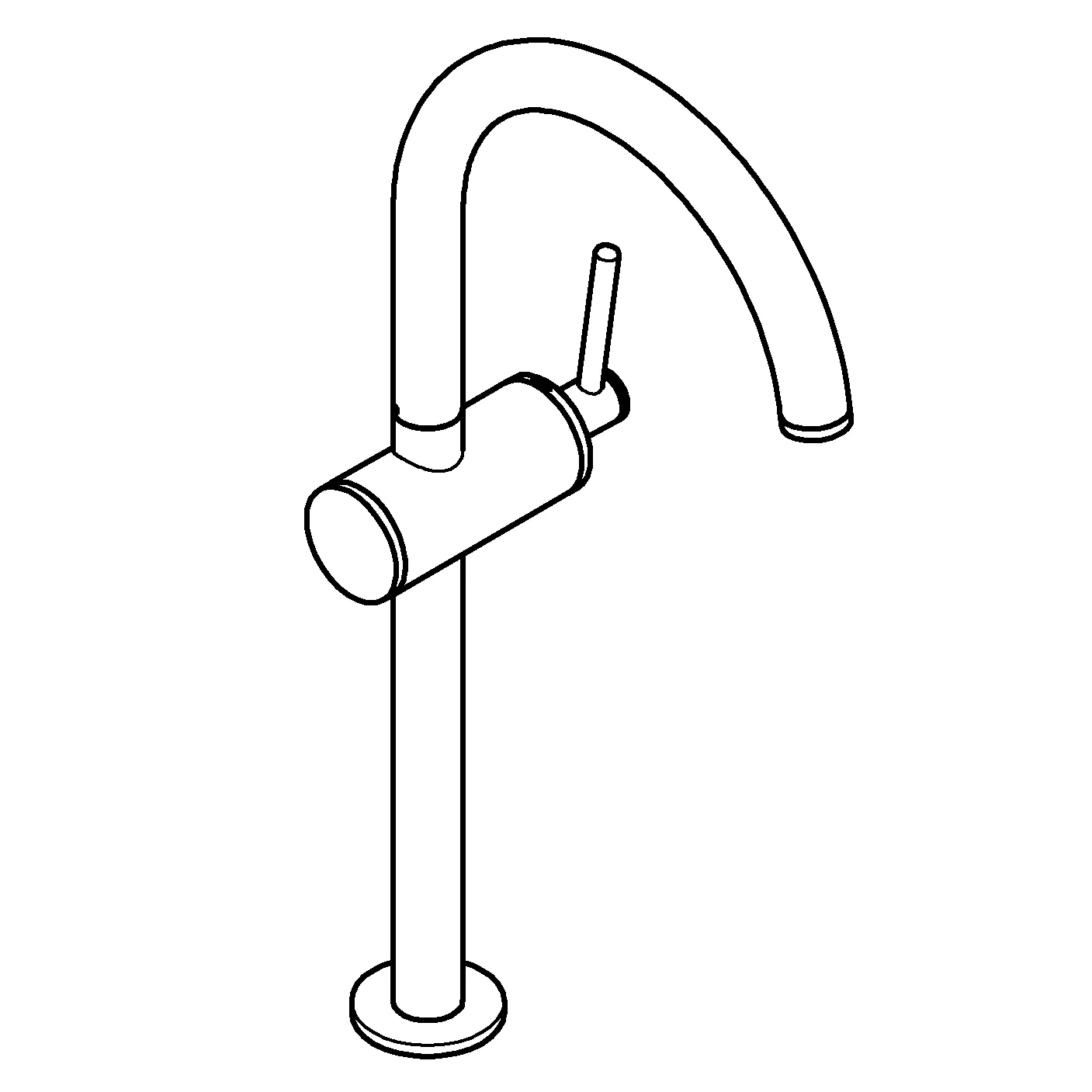 Einhand-Waschtischbatterie Atrio 24365, XL-Size, Einlochmontage, für freistehende Waschschüsseln, Push-open Ablaufgarnitur 1 1/4'', chrom Einhand-Waschtischbatterie Atrio 24365, XL-Size, Einlochmontage, für freistehende Waschschüsseln, Push-open Ablaufgarnitur 1 1/4'', chrom