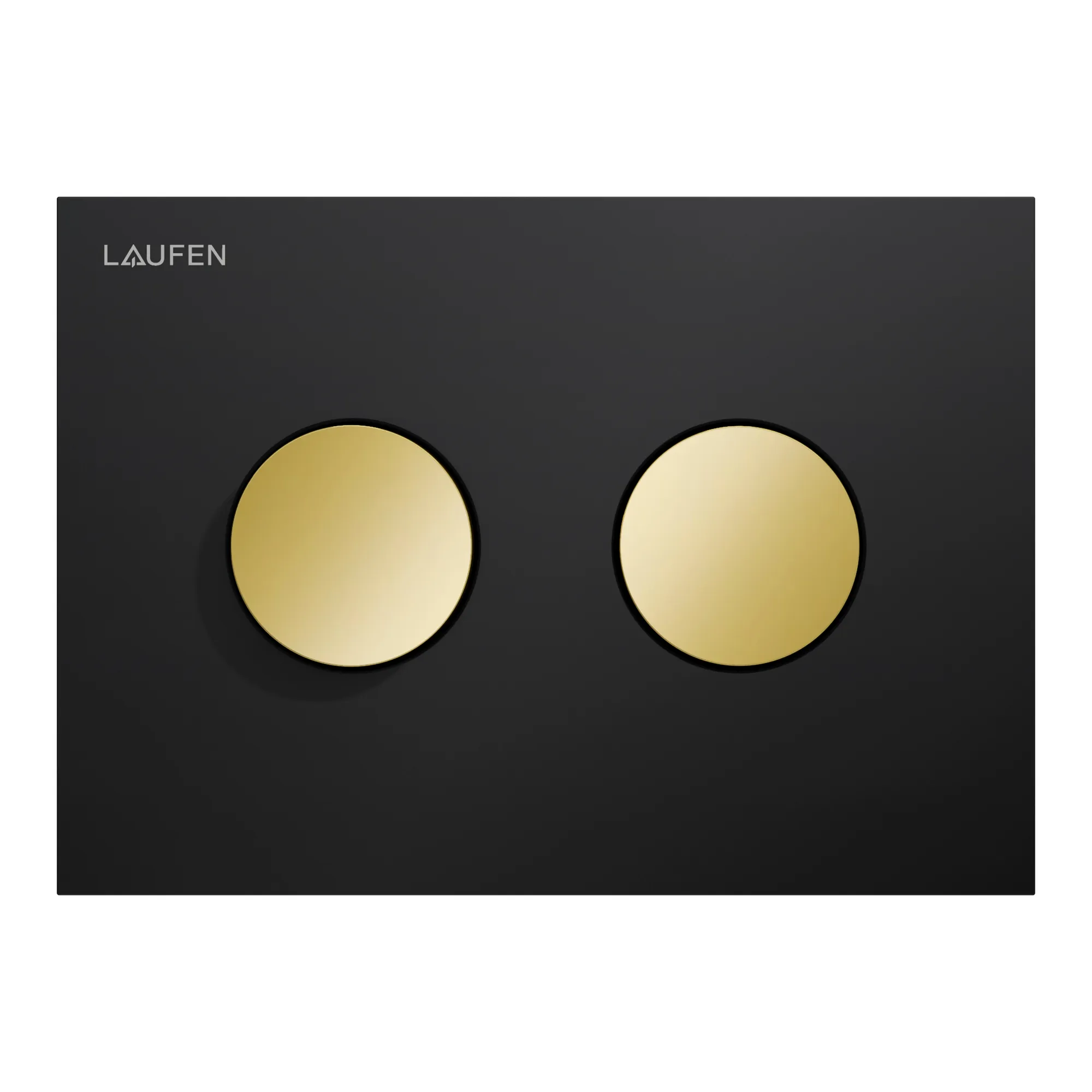 Laufen Betätigungsplatte GROOVE INEO Dual-Flush, schwarz matt / Tasten Gold glänzend, 203x145x6 mm Laufen Betätigungsplatte GROOVE INEO Dual-Flush, schwarz matt / Tasten Gold glänzend, 203x145x6 mm