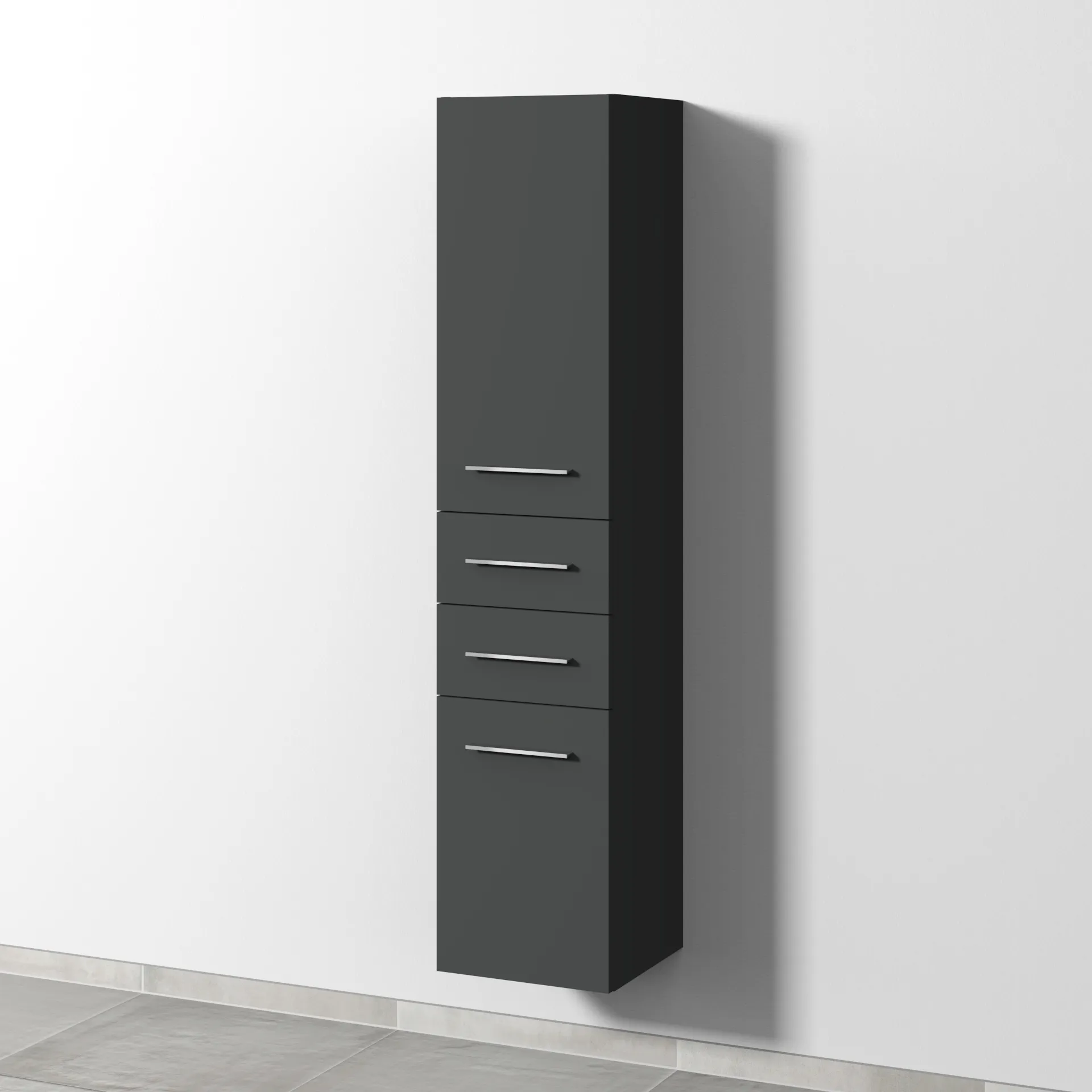 Sanipa Hochschrank „2morrow“ 350 × 1615 × 350 mm in Graphit (matt)