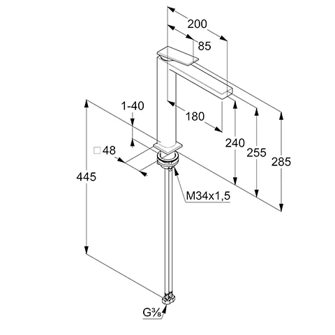 Kludi DECUS Waschschüssel-EHM 240 Einhandmischer DN 15 mattweiß