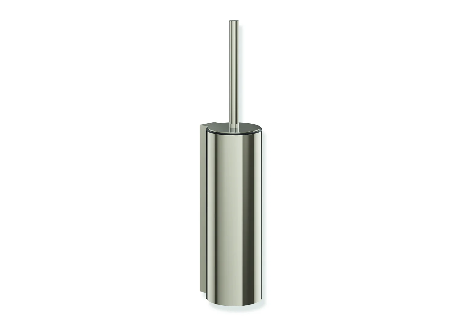 HEWI WC-Bürstengarnitur System 900, PVD nickelglänzend, Wandmontage, 438 mm hoch, 106 mm tief, inkl. Befestigungsmaterial