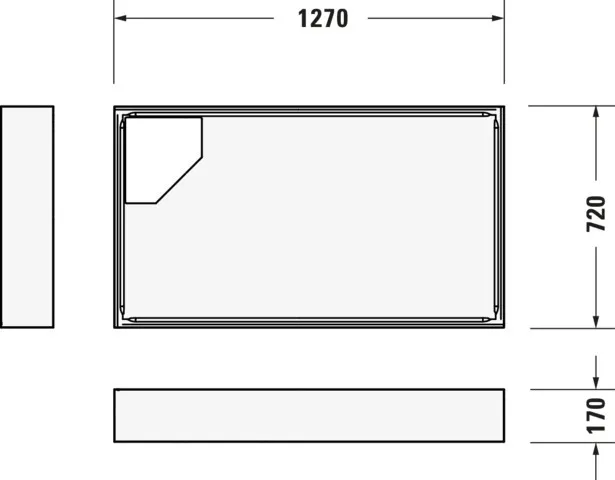 Duravit rechteck Duschwanne „D-Code“ 130 × 75 cm 