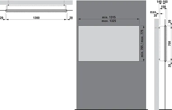 Einbaurahmenset FRAME 25 passend zu Spiegelschrank H408704