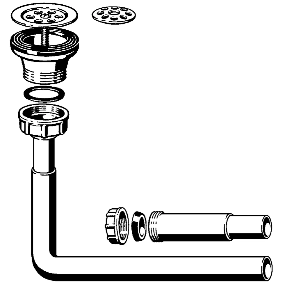 Überlauf komplett Zubehör 962417, 167 x 184 mm, Verchromt Überlauf komplett Zubehör 962417, 167 x 184 mm, Verchromt