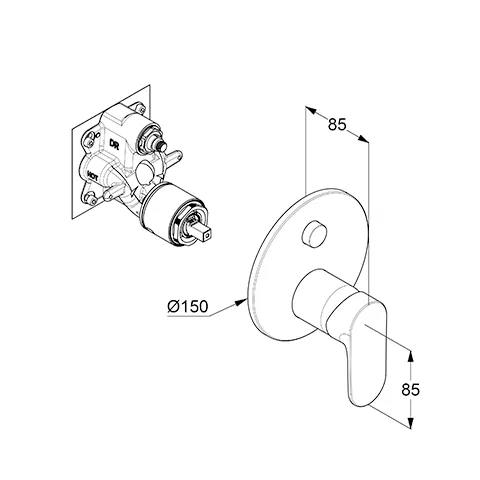 X1 UPWAFÜBRAUSEEHM, mit Funktionseinh., eigensicher chrom X1 UPWAFÜBRAUSEEHM, mit Funktionseinh., eigensicher chrom