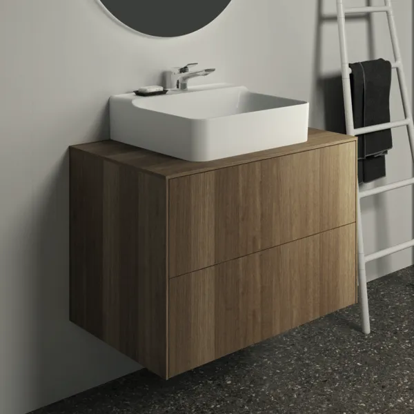 Ideal Standard Waschtischunterschrank Conca, Walnuss Dunkel