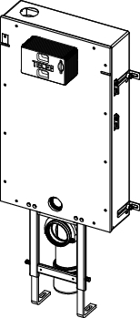 TECEbox WC-Modul mit Uni-Spülkasten, mit verfliesungsfähiger Frontverkleidung, Bauhöhe 1110 mm