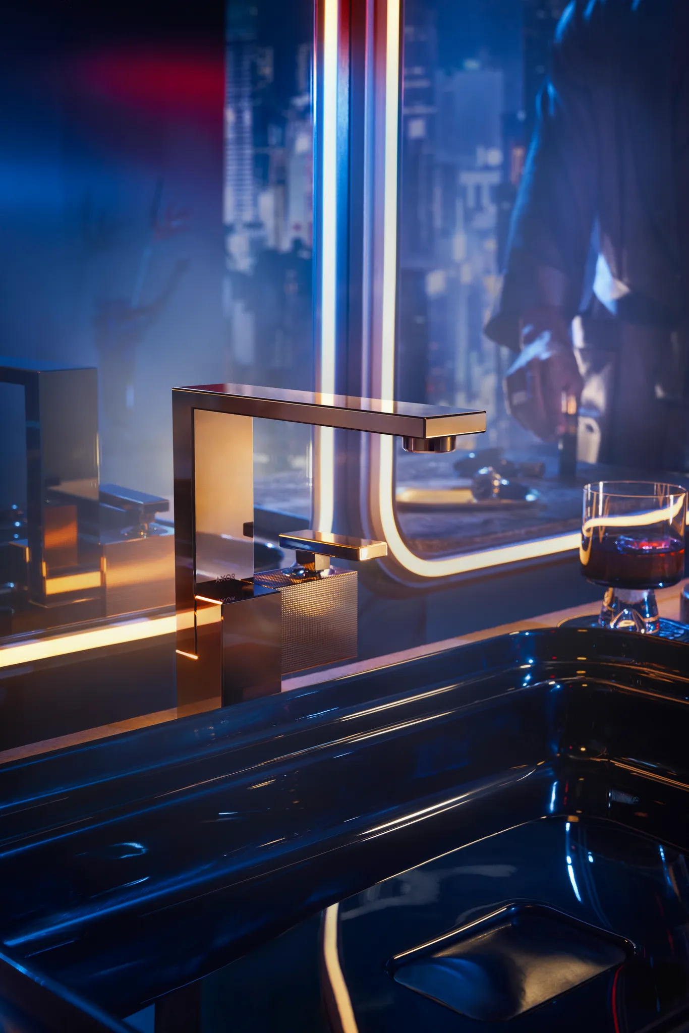 Waschtischmischer 190 Axor Edge Diamantschliff chrom Waschtischmischer 190 Axor Edge Diamantschliff chrom