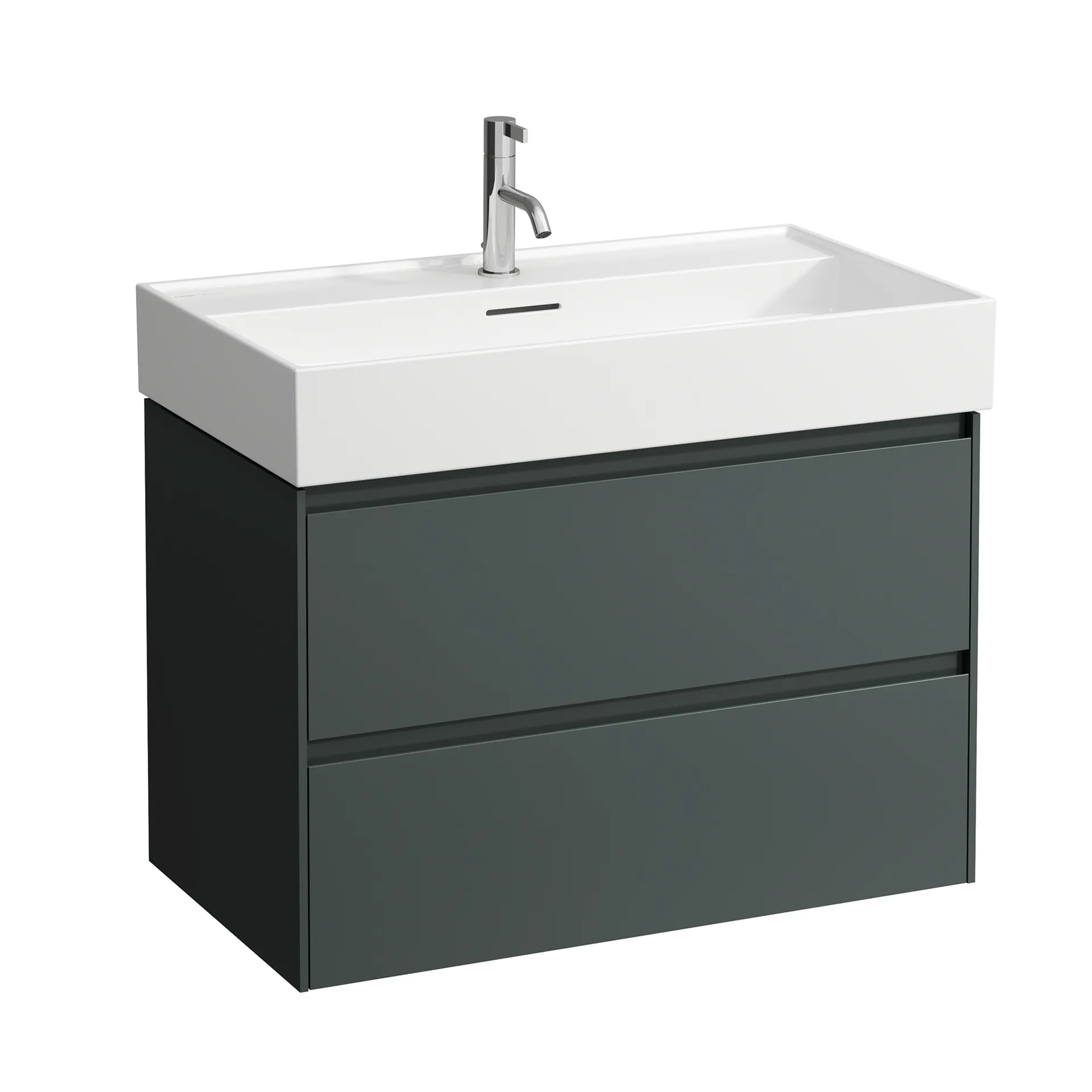 Waschtischunterbau LANI 442x784x515 mit 2 Schubladen integrierter Griffleiste Vollauszug und Soft-Close für Waschtisch LUA H810087 weiß matt Waschtischunterbau LANI 442x784x515 mit 2 Schubladen integrierter Griffleiste Vollauszug und Soft-Close für Waschtisch LUA H810087 weiß matt