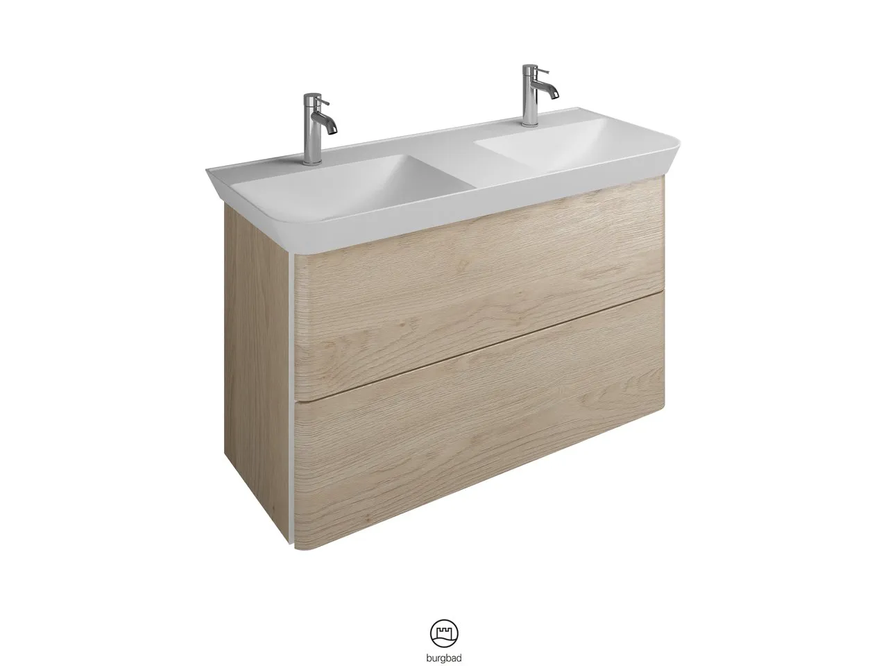 burgbad Iveo Migu-Waschtisch+WTU (SFEO120), Mineralguss-Waschtisch inkl. Waschtischunterschrank burgbad Iveo Migu-Waschtisch+WTU (SFEO120), Mineralguss-Waschtisch inkl. Waschtischunterschrank