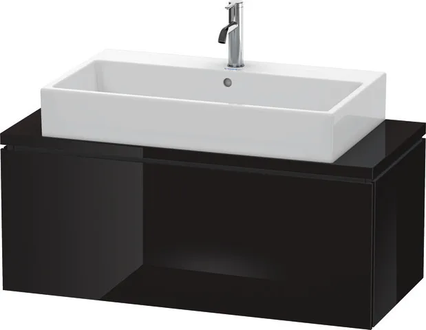 Duravit Waschtischunterschrank wandhängend „L-Cube“ 102 × 40 × 47,7 cm Schwarz Hochglanz